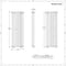 Radiatore di Design Verticale Bianco - 1400mm x 472mm - Pannello Doppio - Revive