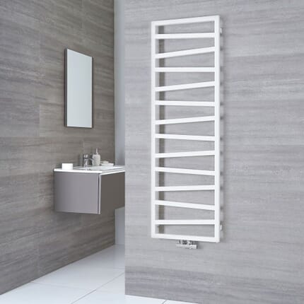 Scaldasalviette Verticale Moderno con Attacco Centrale - Scelta di Finiture e Dimensioni - Torun