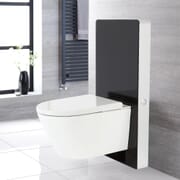 Smart Toilet Stile WC Giapponese con Sanitario e Bidet Integrato Completo di Kit per Sanitario Nero 500mm - Saru