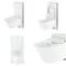 Smart Toilet Stile WC Giapponese con Sanitario e Bidet Integrato Completo di Kit per Sanitario Bianco 500mm - Saru