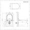 Smart Toilet Stile WC Giapponese con Sanitario e Bidet Integrato Completo di Kit per Sanitario Bianco 500mm - Saru