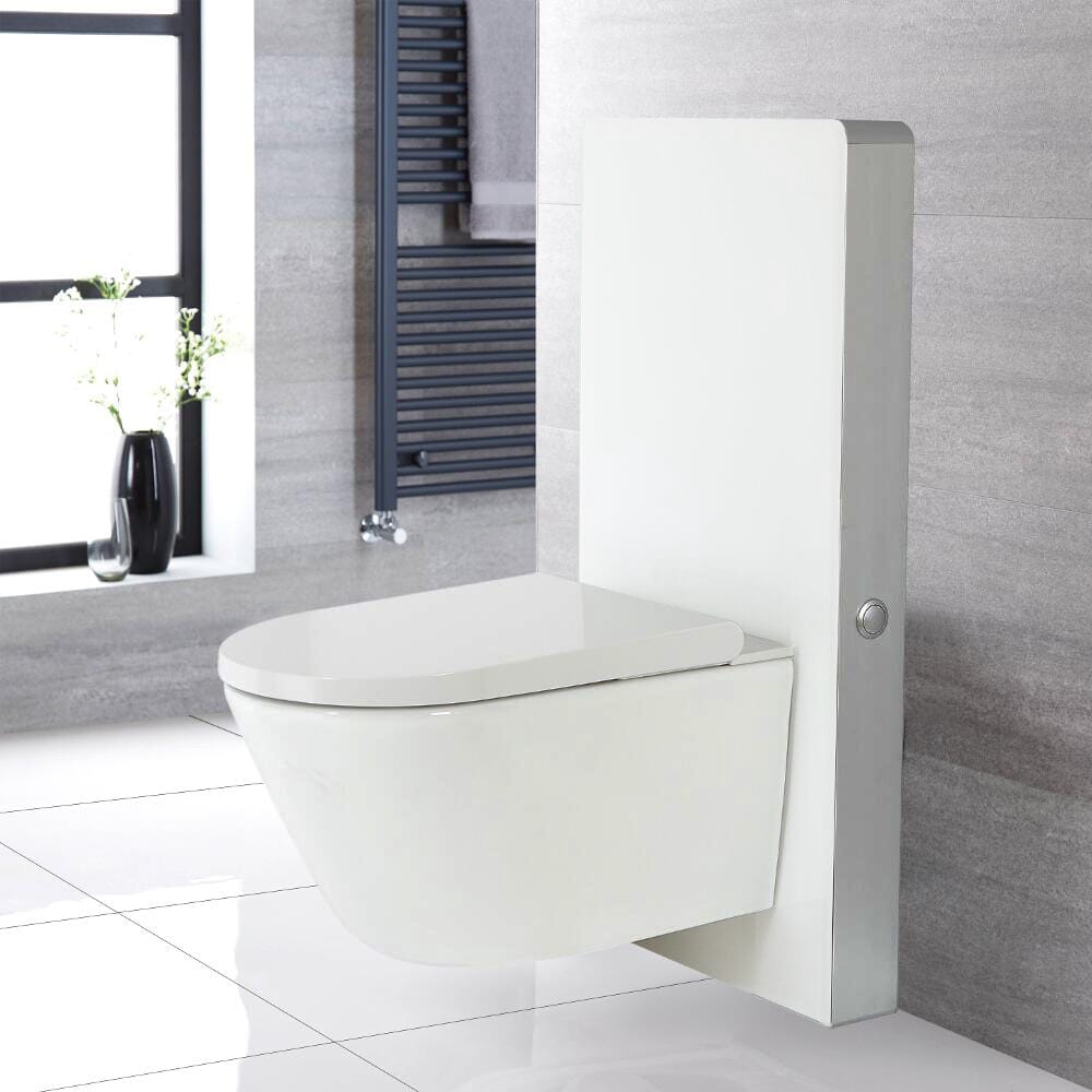 Smart Toilet Stile WC Giapponese con Sanitario e Bidet Integrato Completo di Kit per Sanitario Bianco 500mm - Saru