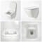 Set Bagno con Sanitario Sospeso e Mobile WC 500 mm Nero - Saru