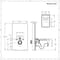 Kit per Sanitario Bianco 500mm Completo di Vaso WC senza Brida - Exton
