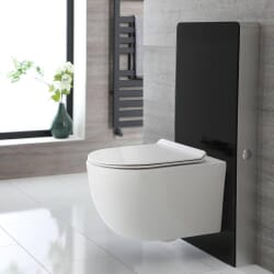 Kit per Sanitario Nero 500mm Completo di Vaso WC senza Brida Otterton - Saru