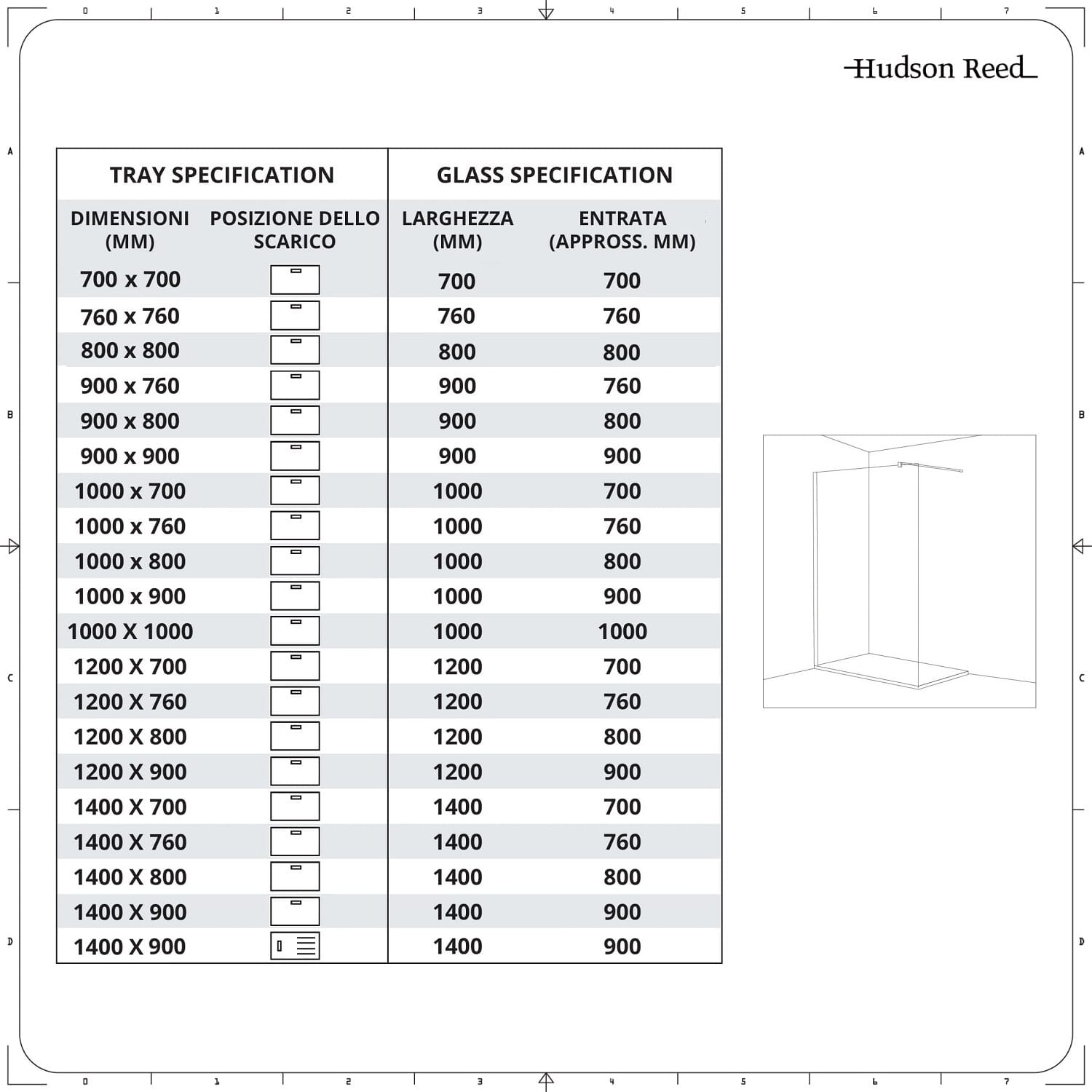 Box Doccia Walk-In Angolare con Piatto Doccia - Profilo Cromato - Portland
