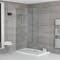 Box Doccia Walk-In Angolare con Piatto Doccia - Profilo Cromato - Portland