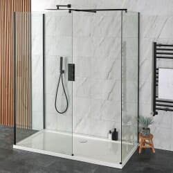 Doccia Walk-in a Tre Lati e Piatto Doccia - Scelta di Dimensioni - Nox