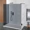 Doccia Walk-in a Due Lati con Vetro Fumè e Piatto Doccia - Scelta di Dimensioni e Opzione Anta Paraspruzzi - Nox-Luna