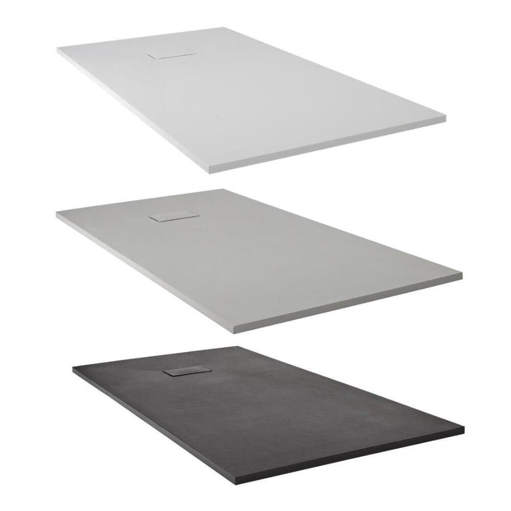 Doccia Walk-in a Due Lati con Piatto Doccia Ardesia - Scelta di Dimensioni e Opzione Anta Paraspruzzi - Barq