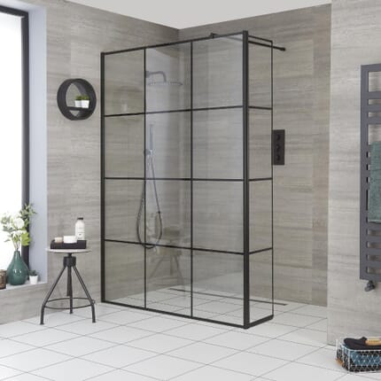 Parete Doccia Walk-In da 1950mm - Scelta di Dimensioni e AntaParaspruzzi - Barq