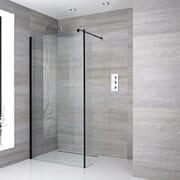Kit Doccia Walk-In Completo di Parete Doccia Aperta con Opzione fra Diverse Canalette e Pareti - Nox