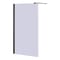 Parete Doccia Walk-In a Nicchia con Vetro Fumé da 1950mm - Nero - Diverse Misure Disponibili e Opzioni con Anta Parasruzzi - Nox - Luna
