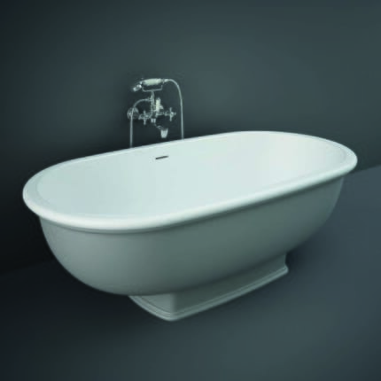 Vasca Centro Stanza Tradizionale - Grigia - 1560mm x 810mm - Hudson Reed x RAK Washington