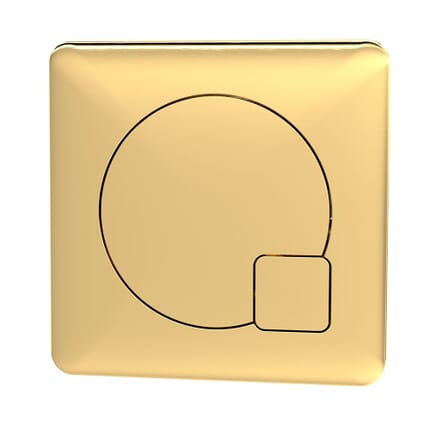 Cassetta di Scarico da Incasso con ingresso inferiore e Placca di Comando Quadrata in Ottone Spazzolato - Hudson Reed