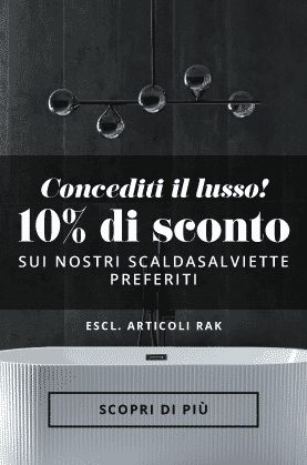 Scaldasalviette Elettrico Curvo 1000W - Termoarredo Bagno Cromato - 1800 x  500mm - Kent